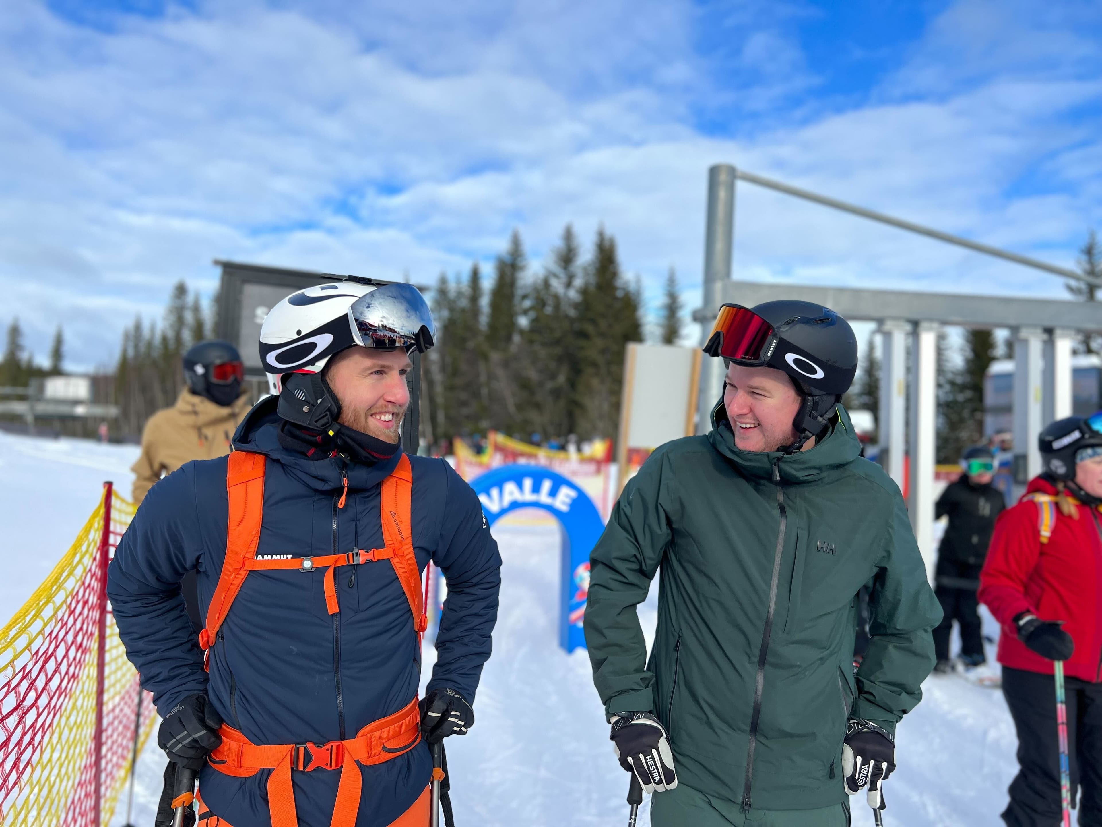 Kollegaer på alpinski