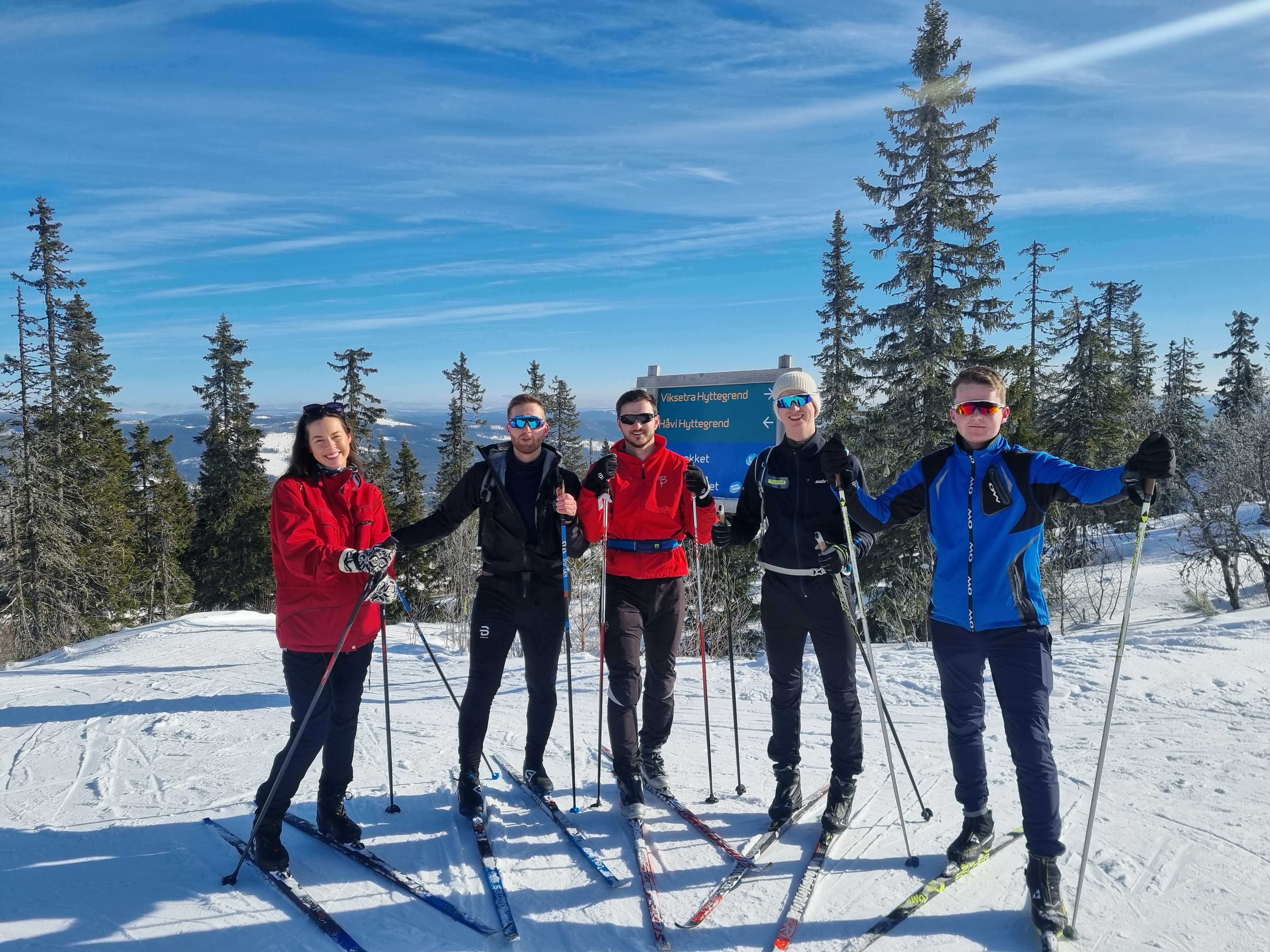 Kollegaer på langrennski