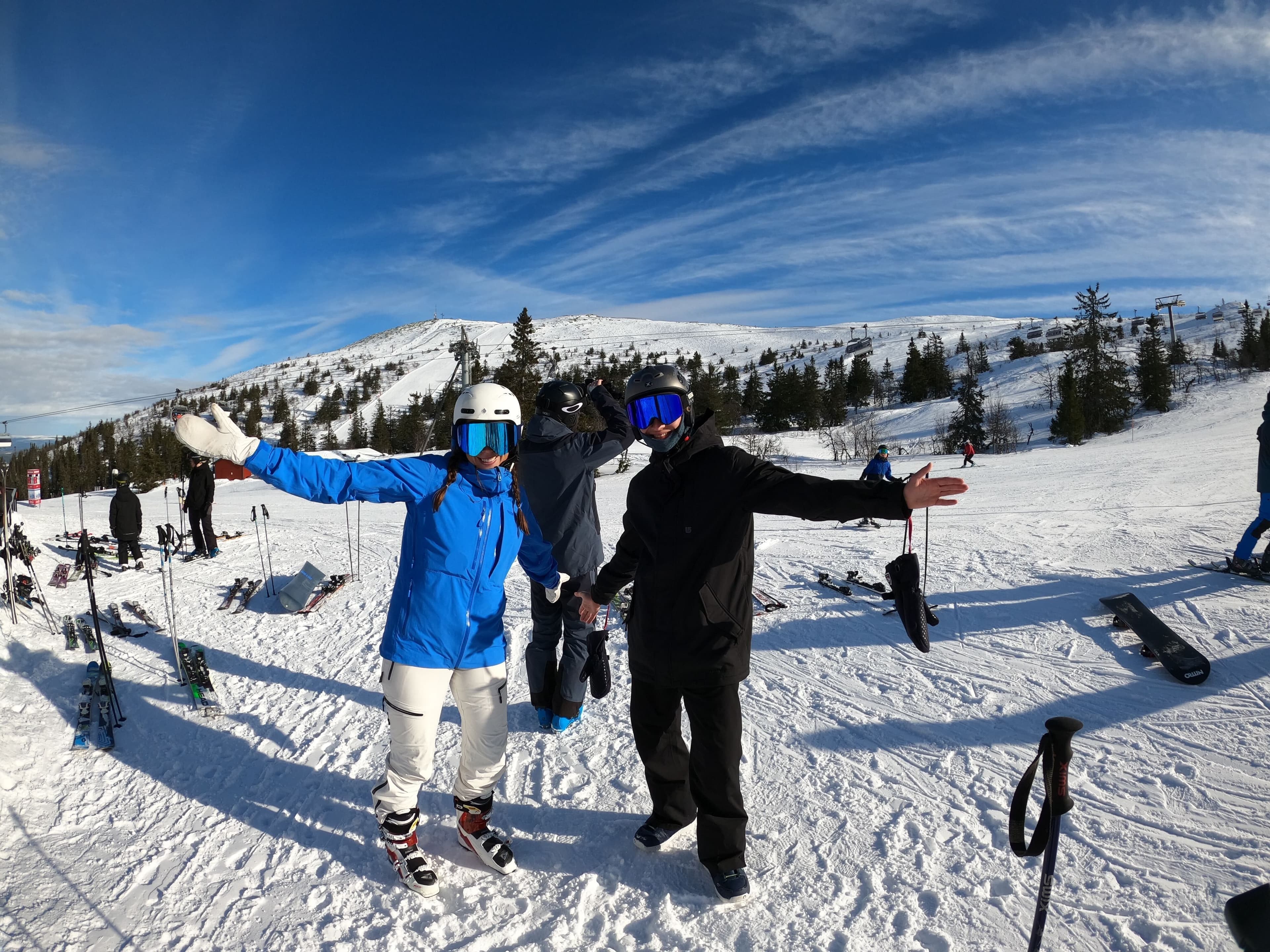 Kollegaer på alpinski